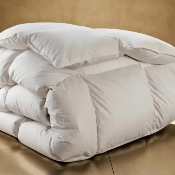 Folded king 9 tog hungarian duvet showing plush loft