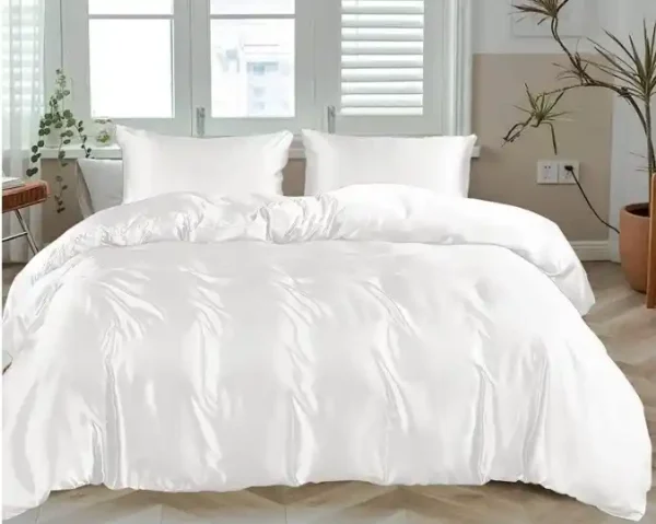 100% organic bamboo bedding set in white