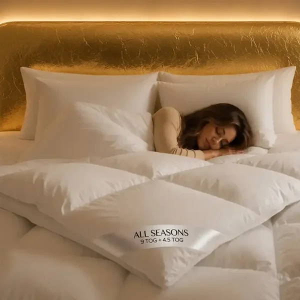 Canadian all season 13.5 tog goose down duvet layers Luxury Bedding Company All season canadian goose down duvet
